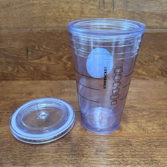 STARBUCKS Cold Cup Clear Grande Tumbler Traveler - Picture 3 of 5